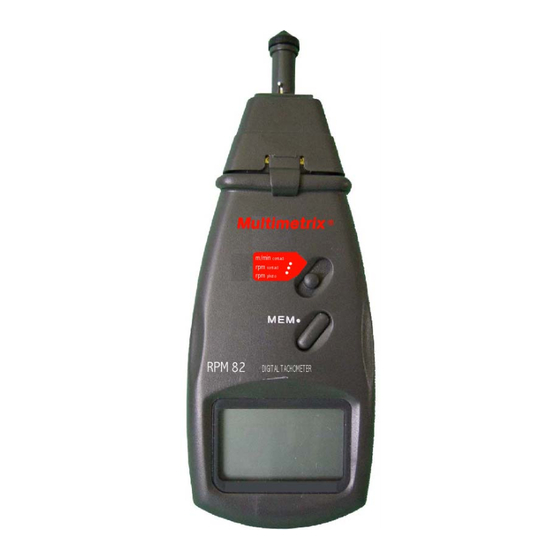 Multimetrix RPM 82 User Manual