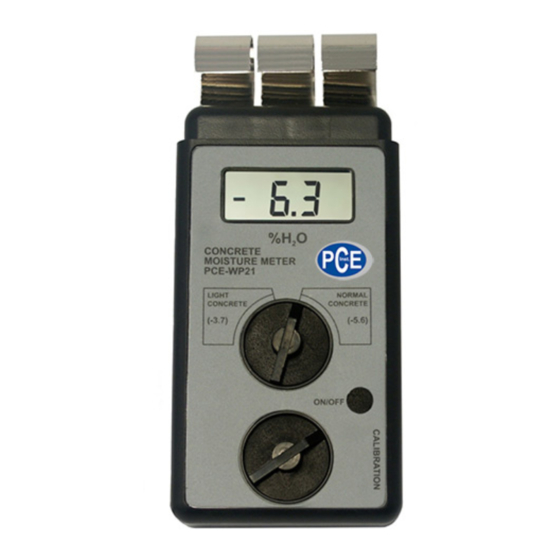 PCE Instruments PCE- WP21 User Manual