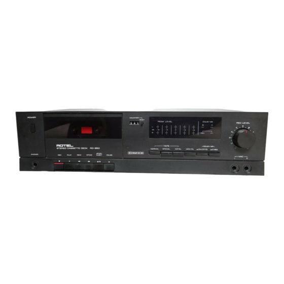 Rotel RD-850 Owner's Manual