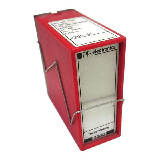 PR electronics 2240 Manual