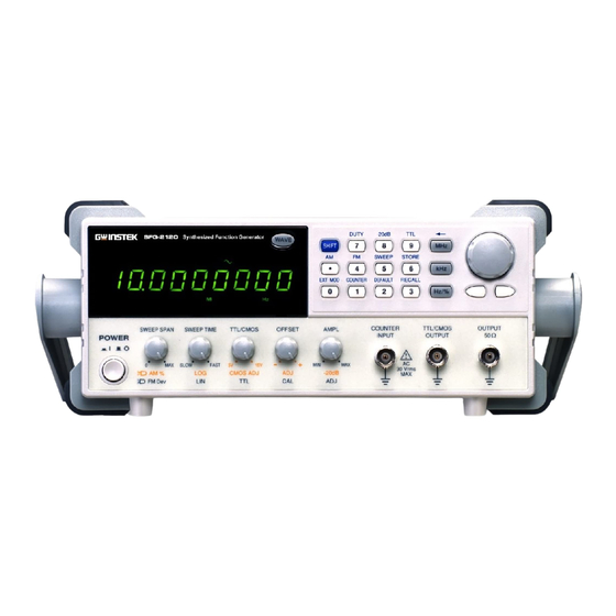 Good Will Instrument SFG-2000 Series User Manual