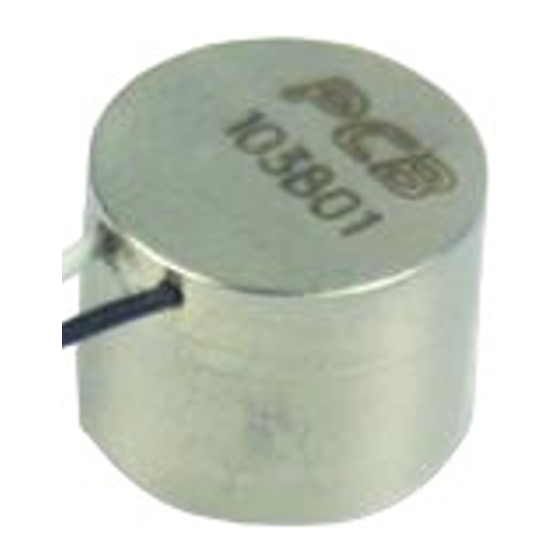 PCB Piezotronics 103B01 Installation And Operating Manual