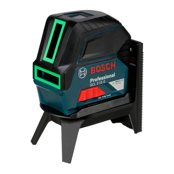 Bosch GCL 2-15 G Professional Manuals