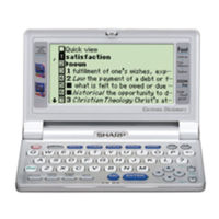 Sharp Electronic Dictionary User Manuals Download | ManualsLib