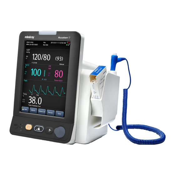 Mindray Accutorr 7 Quick Reference Manual