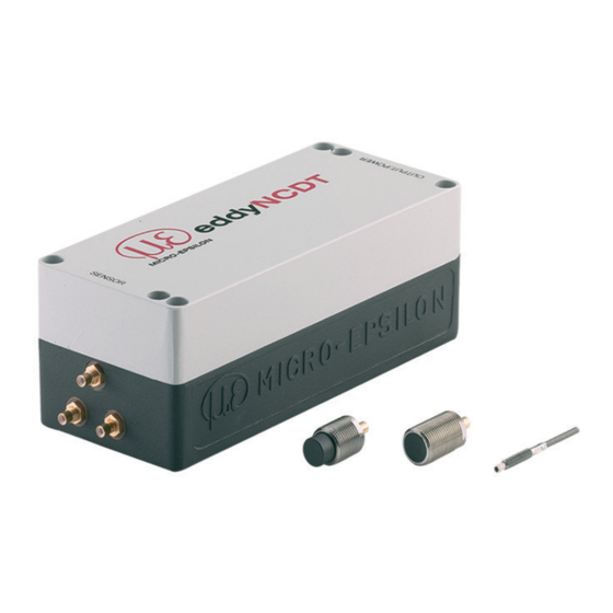 MICRO-EPSILON eddyNCDT 3010 Instruction Manual