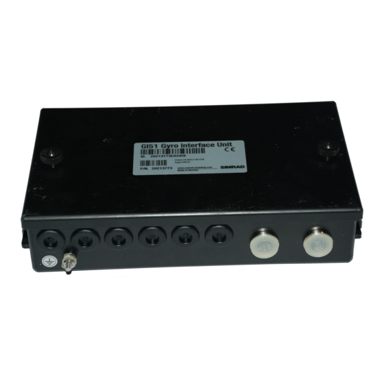 Simrad GI51 Gyro Interface Unit Manuals