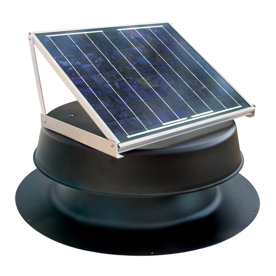 Elite Solar Systems ELITE SOLAR POWERED ATTIC FAN Installation Manual