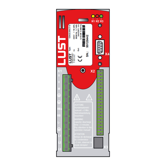Lust CDA3000-PLC System Manual