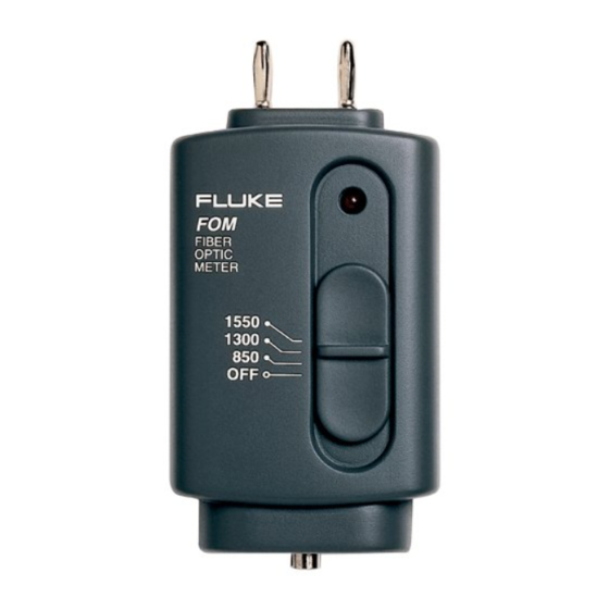 Fluke FOM Instruction Sheet