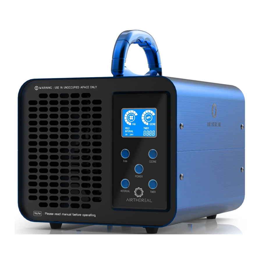 Airthereal MA10K-PRODIGI - OZONE GENERATOR Manual