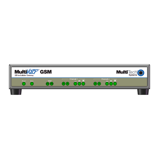 Multitech MultiVOIP GSM SIP-to-Cellular Gateways MVPGSM-2 User Manual