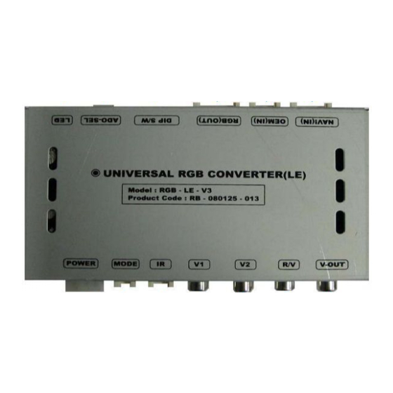 Car Solutions RGB-LE-V3 User Manual