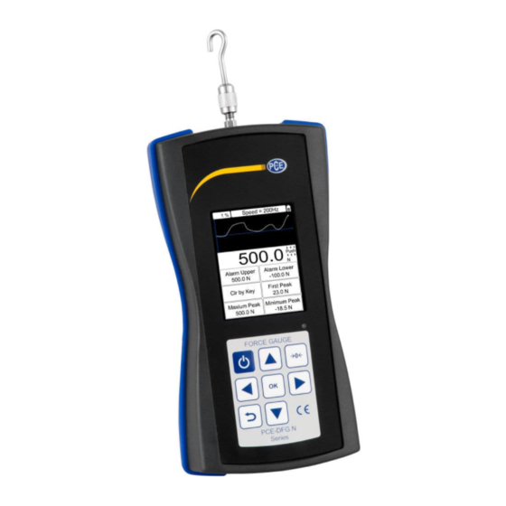 PCE Instruments PCE-DFG 500 Series Manuals