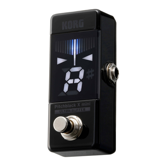 Korg Pitchblack X mini Manual
