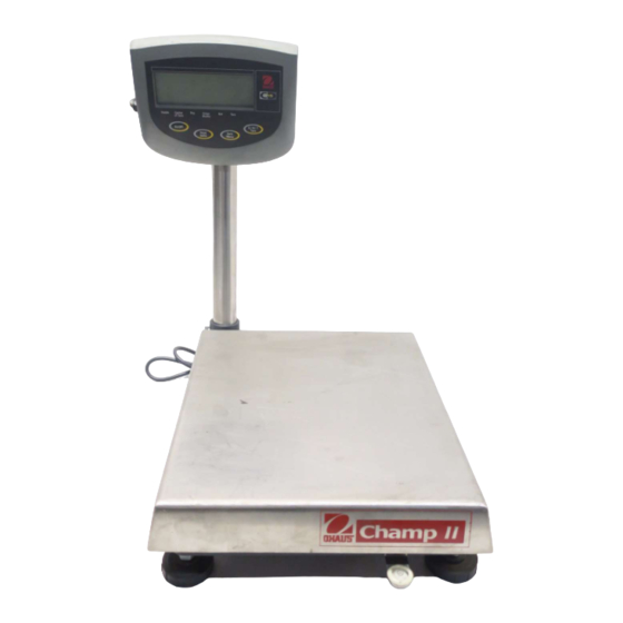 OHAUS CHAMP II Operating And Installation Instructions