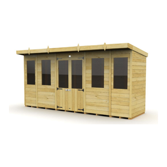 total sheds Pent Summer House 14x4ft Assembly Manual