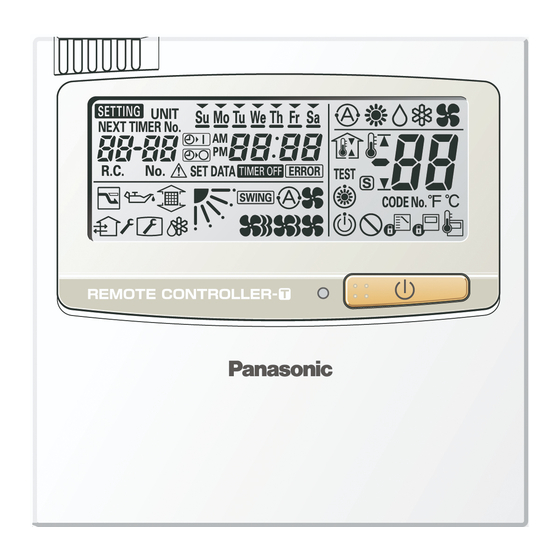 Panasonic CZ-RTC2 Installation Manual