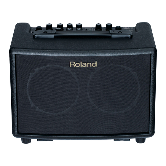 Roland Acoustic Chorus AC-33 Owner's Manual