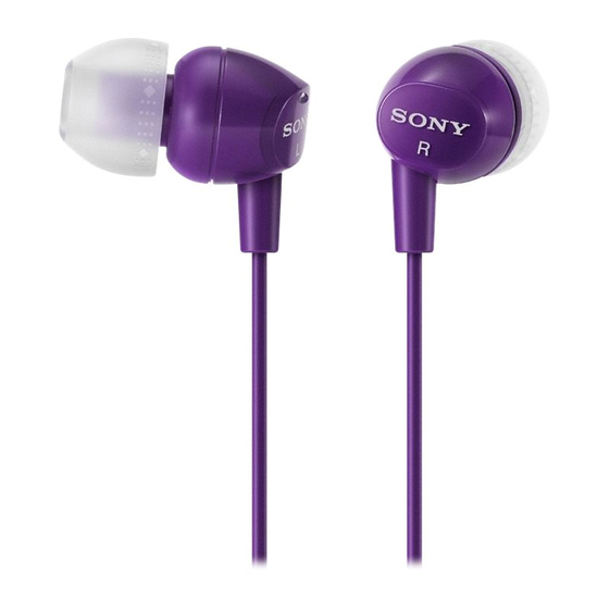 Sony MDR-EX10LP/VLT Specifications