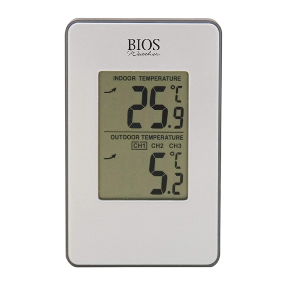 BIOS WEATHER 315BC Instructions Manual