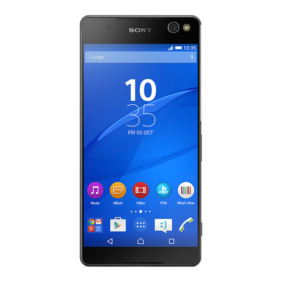 Sony Xperia C5 Ultra Startup Manual