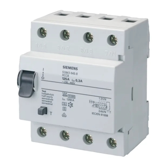 Siemens SENTRON Instructions Manual