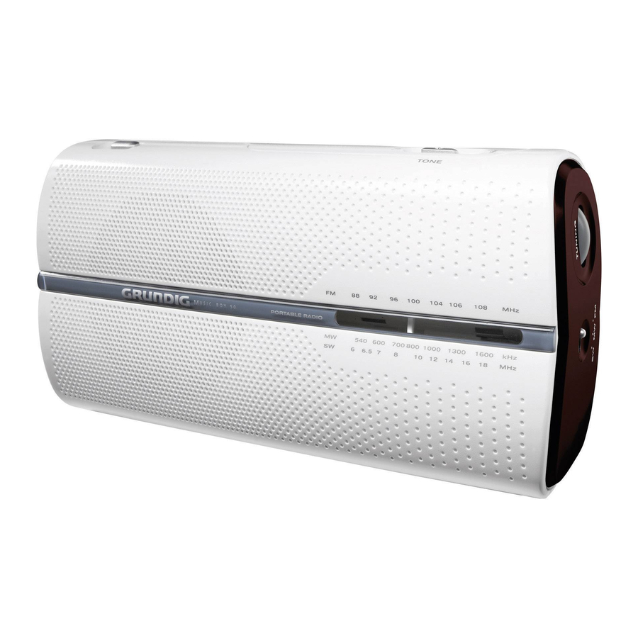 Grundig Music 50 Quick Start Manual