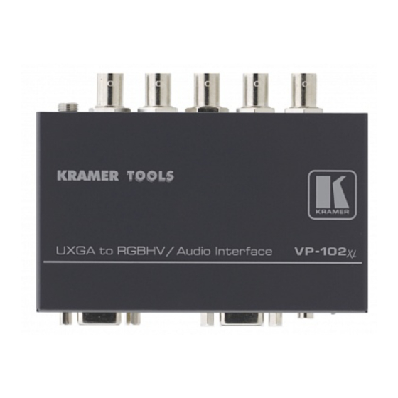Kramer TOOLS VP-102xl User Manual