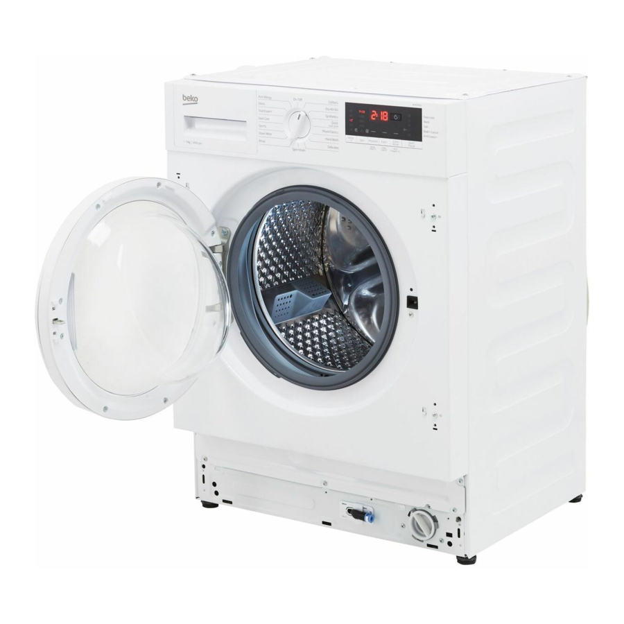 Beko WTIK74111 - Integrated 7kg Washing Machine with RecycledTub Manual
