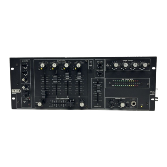 Rane MP 24X Operator's Manual