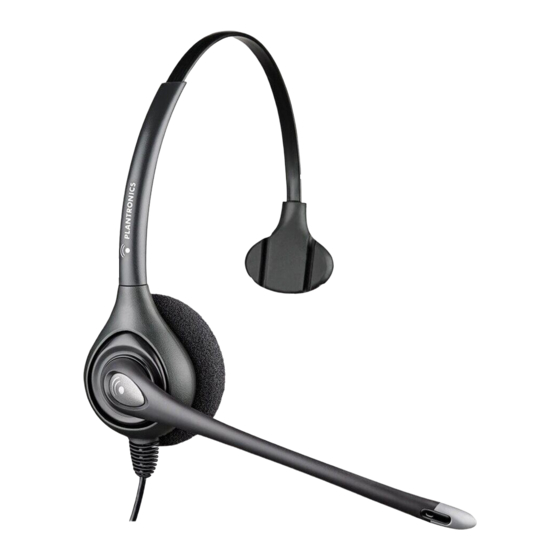Plantronics SUPRAPLUS HW261 User Manual