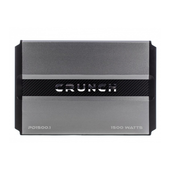 Crunch PD1500.1 Quick Start Installation Manual