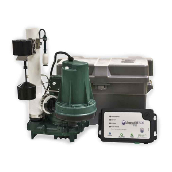 Zoeller ProPak AQUANOT Spin 508/98 Installation Instructions Manual