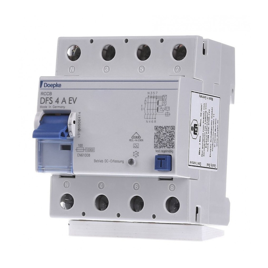 Doepke DFS 4 A EV Installation And Operating Instructions