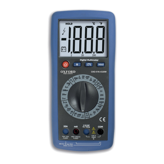 Oxford PRECISION OXD-516-4320M Operator's Manual