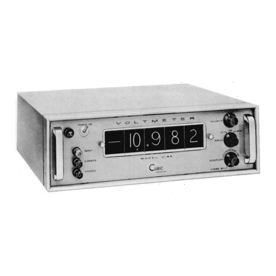 Cubic V-45 Manuals