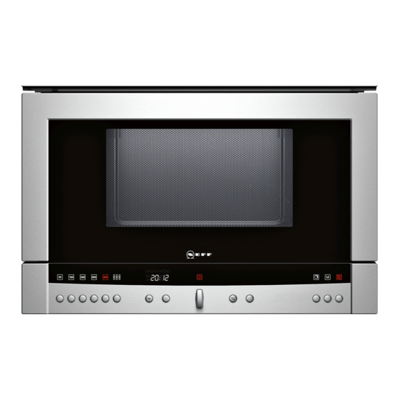 NEFF C54L60N0GB Built-in Microwave Oven Manuals