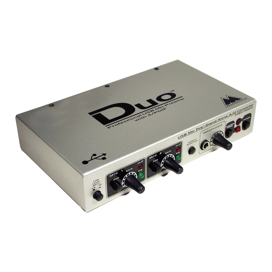 M-Audio USB Audio Duo Manual