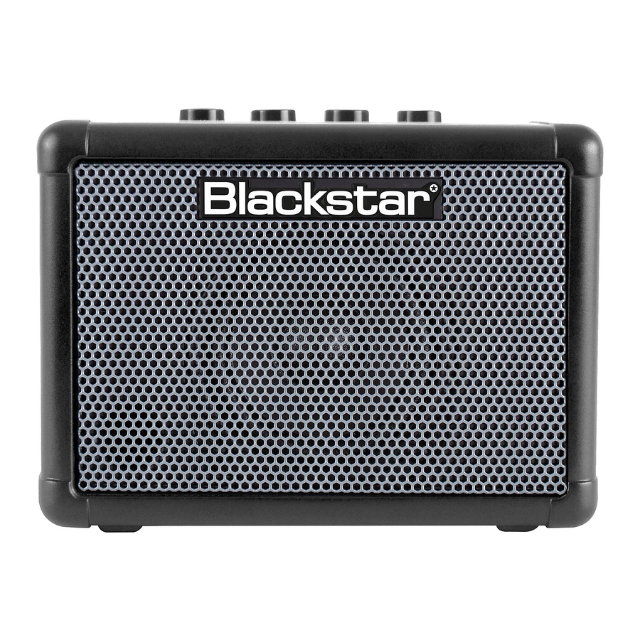 Blackstar FLY 3 BASS Owner's Manual