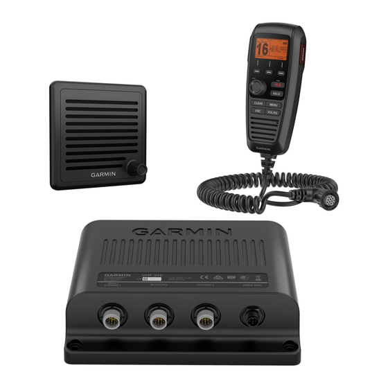 Garmin VHF 315 SERIES Quick Start Manual
