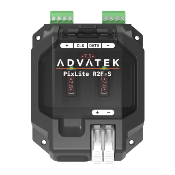 Advantek PixLite R2F-S Manuals