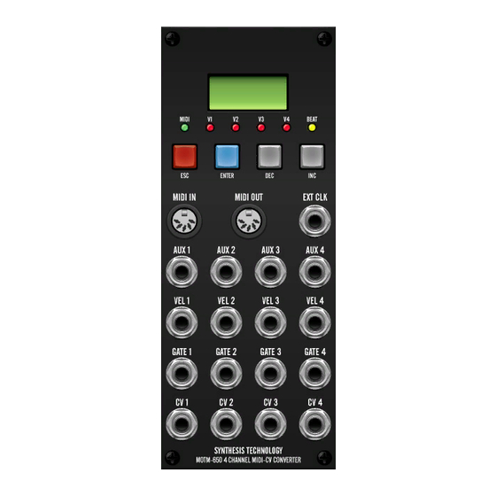 Synthesis Technology MOTM-650 Converter Manuals