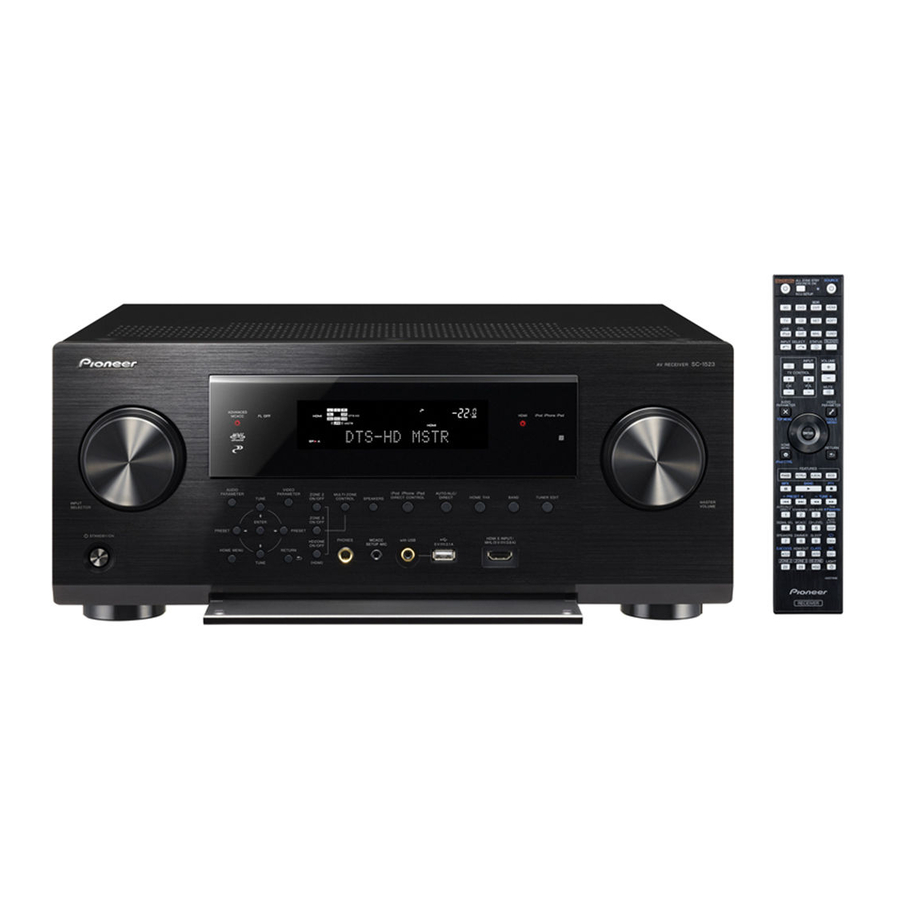 Pioneer SC-1523-k Quick Start Manual