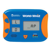 Learning Resources Word Whiz Electronic Flash Card Quick Start Manual