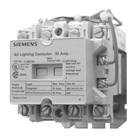 Siemens E87010-A0104-T003-A6-CLM0 Installation Sheet