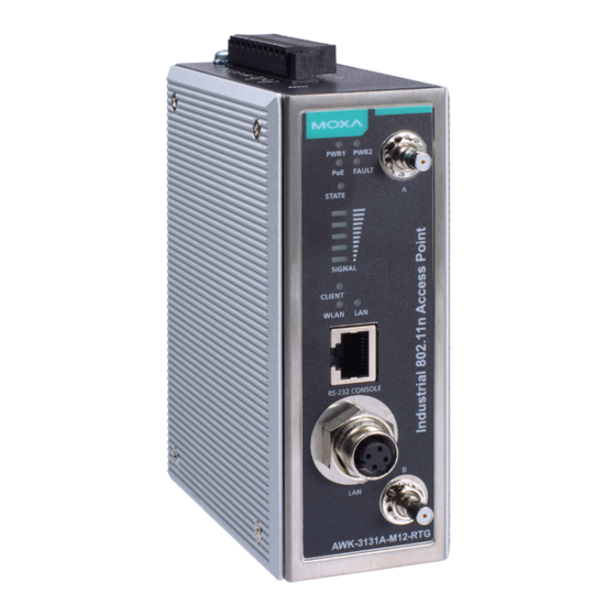 Moxa Technologies AWK-3131A-M12-RTG-EU-T Quick Installation Manual