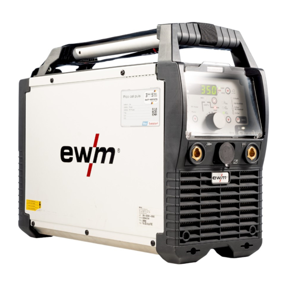 EWM Pico 350 cel puls pws dgs Operating Instructions Manual