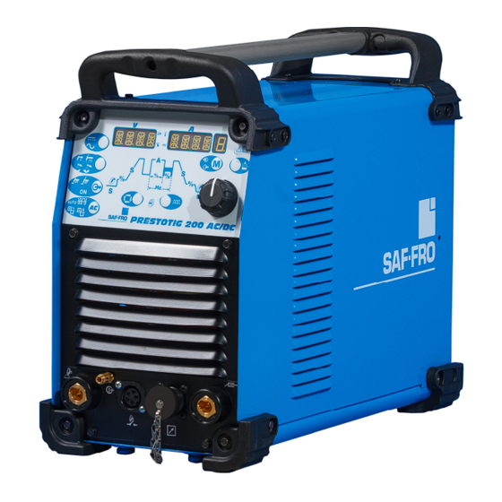 Lincoln Electric SAF-FRO PRESTOTIG 200 AC/DC Manuals