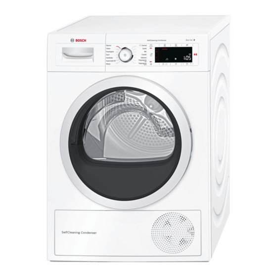 Bosch WTWH7568SN Installation And Operating Instructions Manual